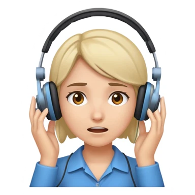 Girl stressed at work sticker