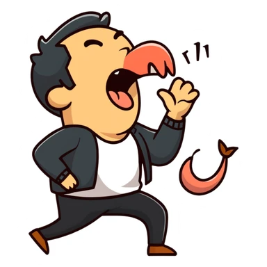 yawning man sticker