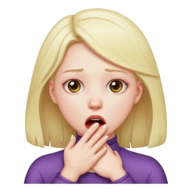 girl choking herself sticker