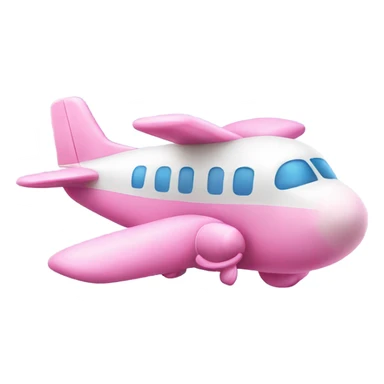 Airplane in cotton candy sticker