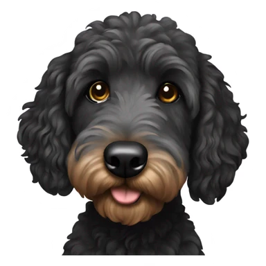black goldendoodle sticker