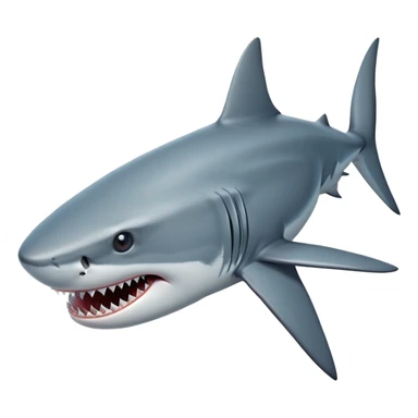 Realistic full bodied Shark sticker