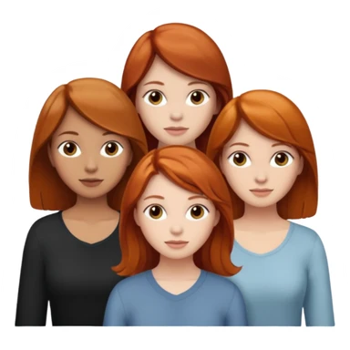 Trio friends one ginger girl two brown haired girls sticker