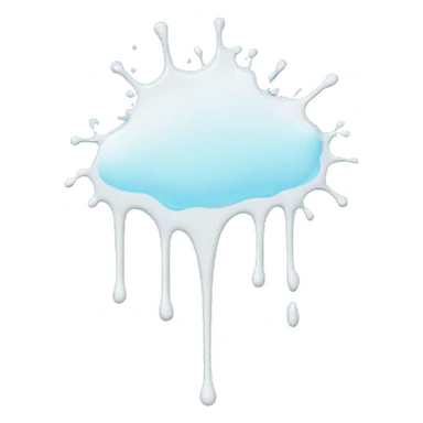 Light blue paint splash splatter drip sticker