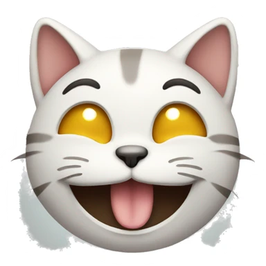 laughing and crying cat sticker
