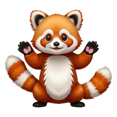 red panda clapping sticker