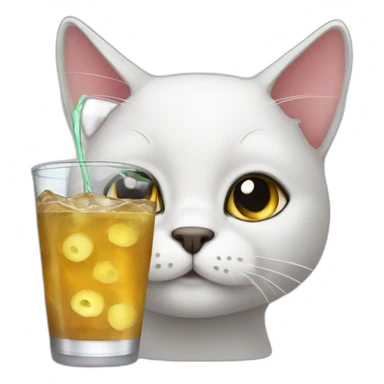Cat which drink sticker