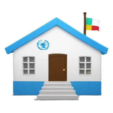 Home with flags united Nations members sticker