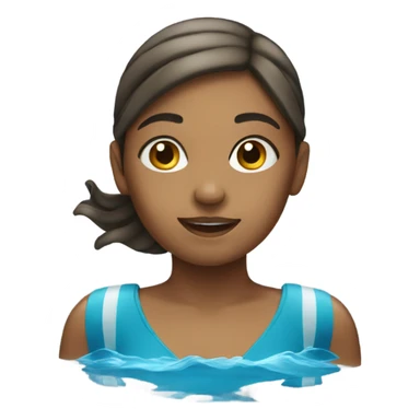 Girl swimming sticker