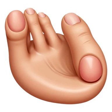 Human toe missing few millimeter of tip portion sticker