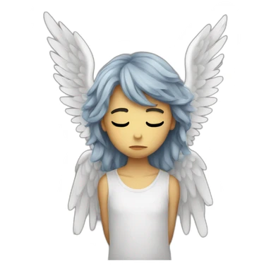 depression sad angel sticker