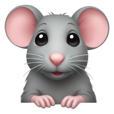 rat with hearts sticker