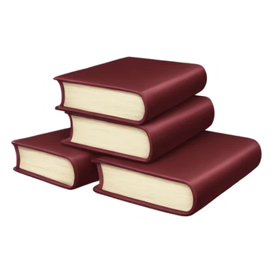 Dark red books sticker