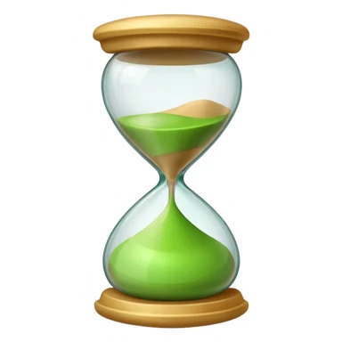 hourglass morphing emoji fading into checkmark emoji sticker