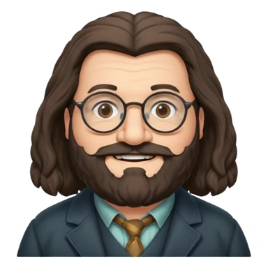 Professor Rubeus Hagrid wearing glasses sticker