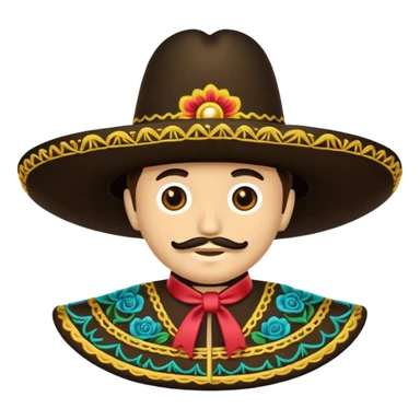 mariachi sombrero with intricate embroidery sticker