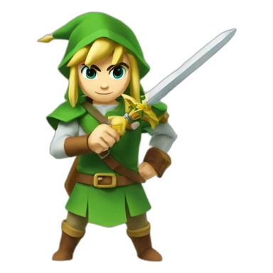 Link writing (The Legend of Zelda) sticker
