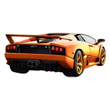 Lamborghini Diablo flying over the Golden Gate Bridge with the sun setting in the Pacific Ocean  sticker