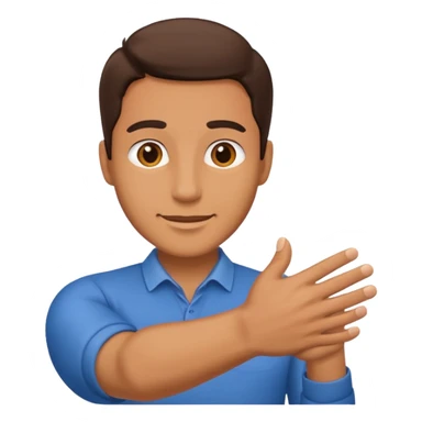 shaking his hands sticker