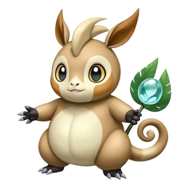 Cool epic legendary thick fat big chubby fluffy elegant cute handsome realistic Meloetta-Inteleon-Gabite-Palkia-Pokémon-Fakémon-fusion-hybrid-creature sticker