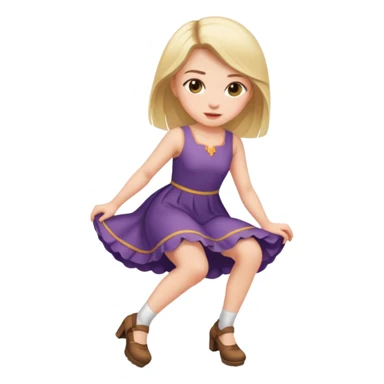 Beautiful girl with one knee down sticker