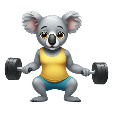 Koala at the gym sticker