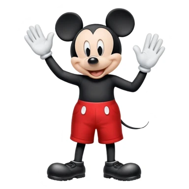 classic Mickey Mouse waving sticker