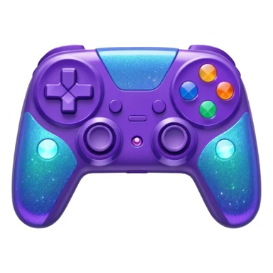 glitter purple and cian control game sticker
