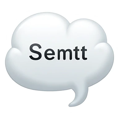 Thought bubble saying “sent” sticker