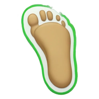 foot stepping on green lawn patch sticker