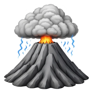 dry volcano, smoke sticker
