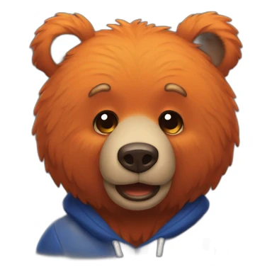 Dark blue orange bear 🐻 sticker