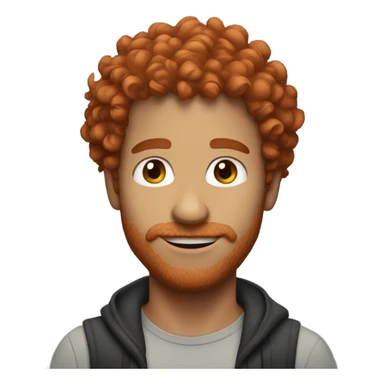 Handsome man with red curly hair  sticker