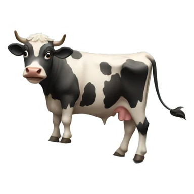Cow on a mountain  sticker
