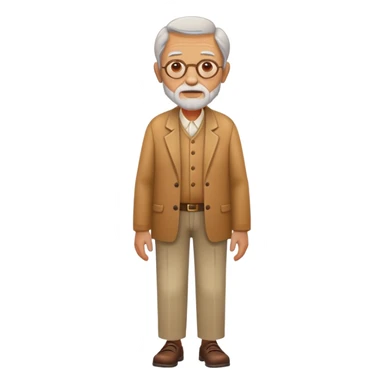 old man full body sticker