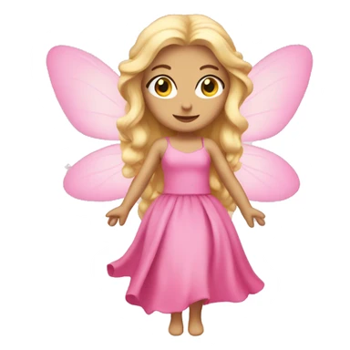 Blonde fairy wearing a pink dress sticker