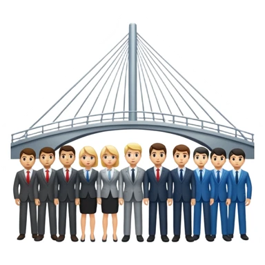 bridge between team tech and business sticker