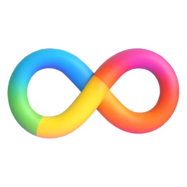 Neurodiversity symbol with rainbow infinity sticker
