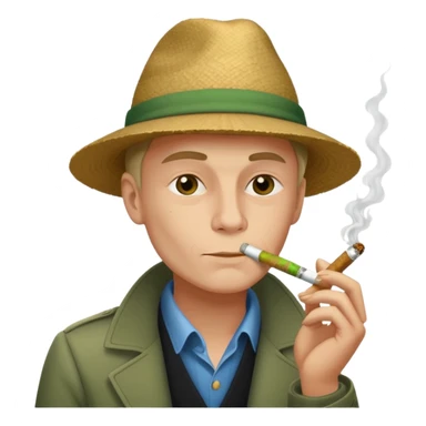 Emoji of Vytautas Eismontas smoking weed sticker