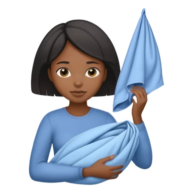 Black girl folding  sticker