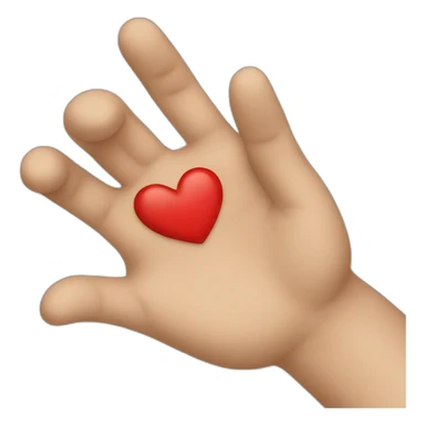 Half heart with fingers sticker