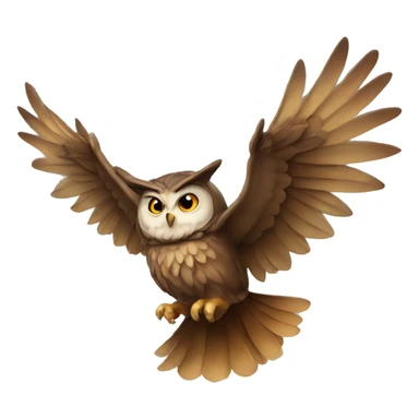 Flying wizard owl sticker