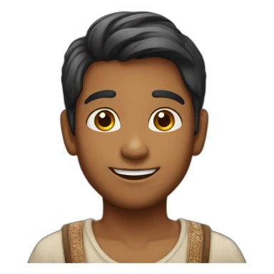 Happy indian boy without beard sticker