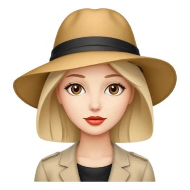 Stylish woman face sticker