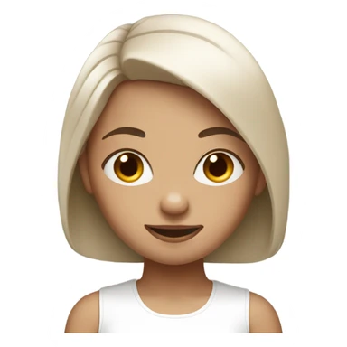 White Yoga girl with nose ring and brown hair sticker