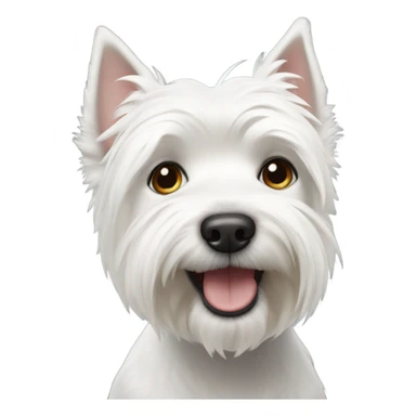 a white whestie dog sticker