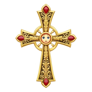 Eastern Orthodox cross. Transparent bakgrund. sticker