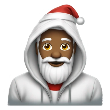 Santa Claus in a designer hoodie sticker