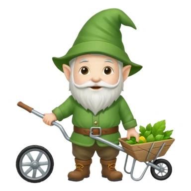 gnome with wheelbarrow sticker
