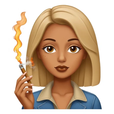 Kristina smoking a blunt sticker